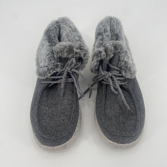 Bobs SIZE 6 COTTON TAILS FAUX FUR LINED ANKLE BOOTIES SNEAKERS - Picture 4 of 9